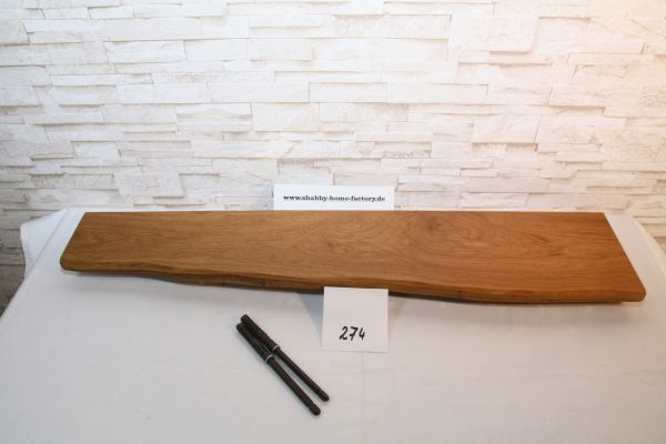 Bord Wandboard 84 cm Eiche Baumkante Wandbrett